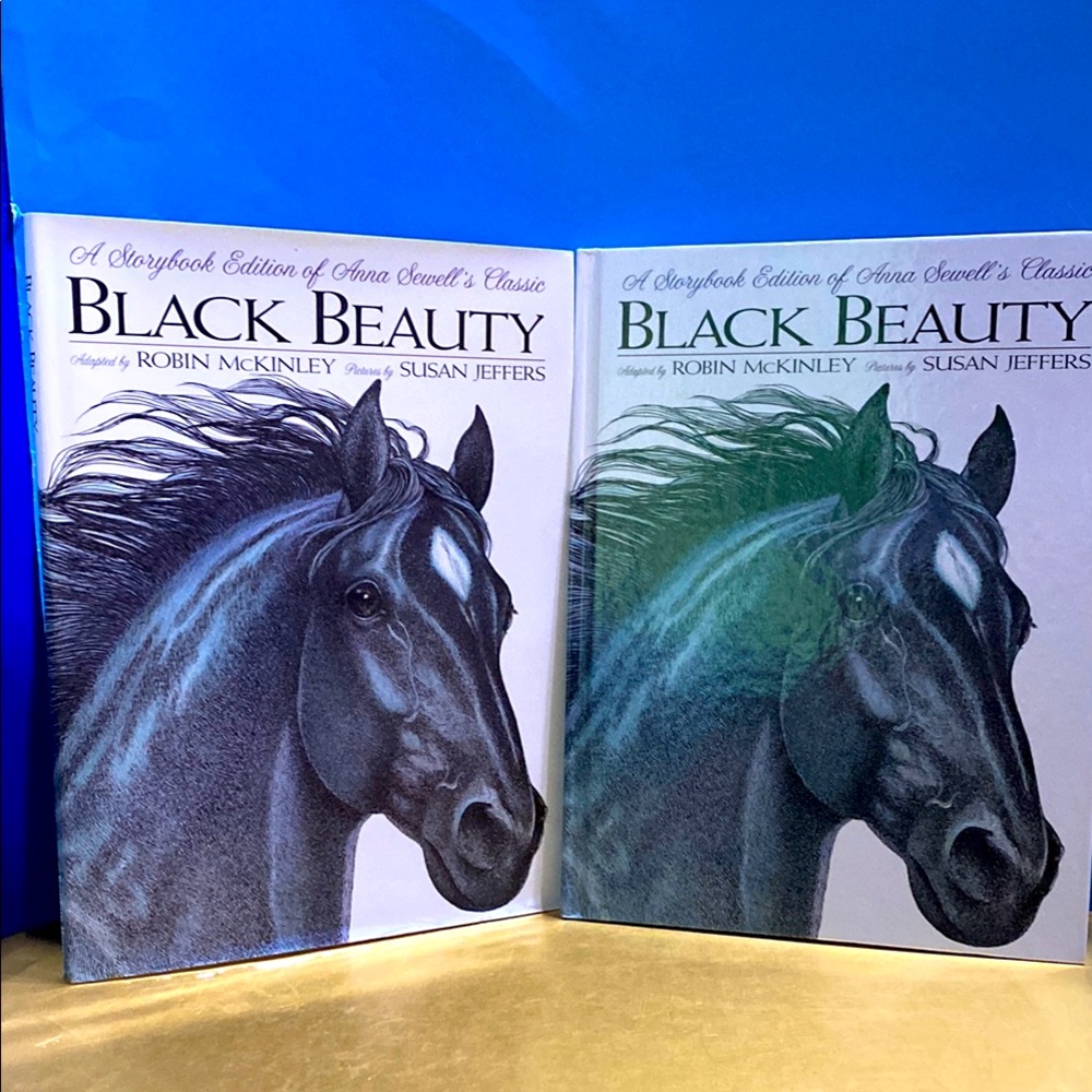 Classic Black Beauty Vintage 1986 Hardcover Storybook w/Dust Jacket 68p 12”x9”